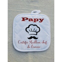 Gant et manique "Papy certifié chef de l'année" - Accessoire de cuisine