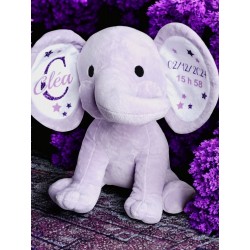 Peluche personnalisée Naissance - Elephant naissance - Cadeau naissance