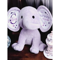Peluche personnalisée Naissance - Elephant naissance - Cadeau naissance