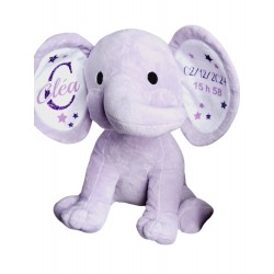 Peluche personnalisée Naissance - Elephant naissance - Cadeau naissance