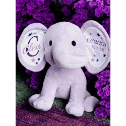 Peluche personnalisée Naissance - Elephant naissance - Cadeau naissance