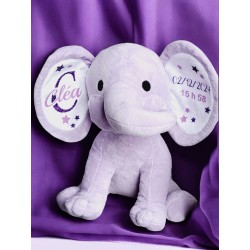 Peluche personnalisée Naissance - Elephant naissance - Cadeau naissance