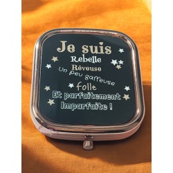 "Je suis...Parfaitement Imparfaite. Je t'aime" - Miroir de poche