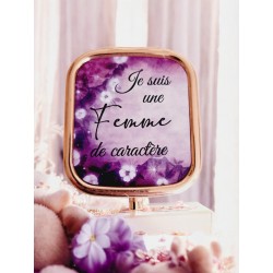 Je suis une femme de caractère - Miroir de poche