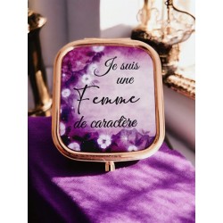 Je suis une femme de caractère - Miroir de poche