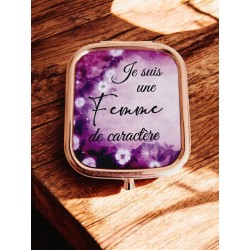 Je suis une femme de caractère - Miroir de poche