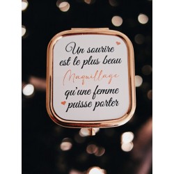 Un sourire est le plus beau maquillage - Miroir de poche