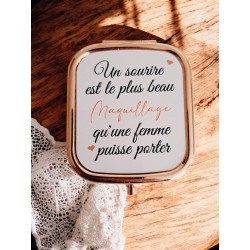 Un sourire est le plus beau maquillage - Miroir de poche