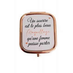 Un sourire est le plus beau maquillage - Miroir de poche