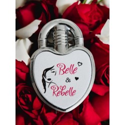 Belle & Rebelle - Briquet à gaz personnalisé Cœur
