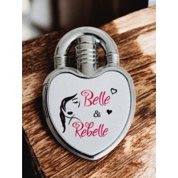 Belle & Rebelle - Briquet à gaz personnalisé Cœur