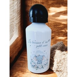 Eléphant - Gourde Enfant Personnalisée
