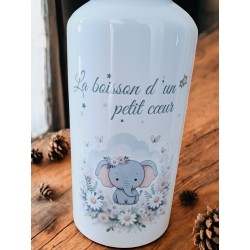Eléphant - Gourde Enfant Personnalisée