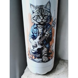 Chat & Guitare - Bouteille isotherme