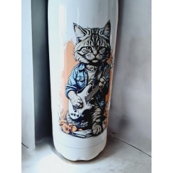 Chat & Guitare - Bouteille isotherme