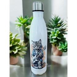 Chat & Guitare - Bouteille isotherme