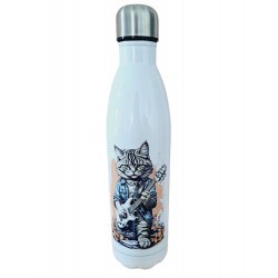 Chat & Guitare - Bouteille isotherme