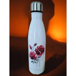 Roses rouges - Bouteille isotherme