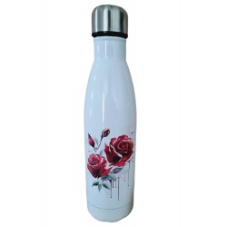 Roses rouges - Bouteille isotherme