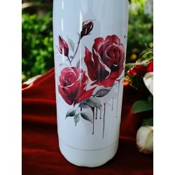 Roses rouges - Bouteille isotherme