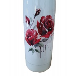 Roses rouges - Bouteille isotherme