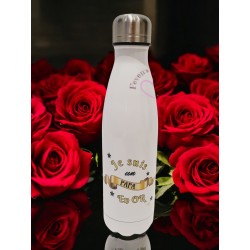Je suis un papa en or + Prénom des enfants - Bouteille isotherme