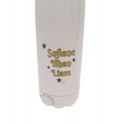 Je suis un papa en or + Prénom des enfants - Bouteille isotherme