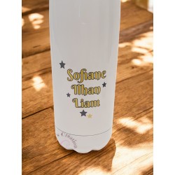 Je suis un papa en or + Prénom des enfants - Bouteille isotherme