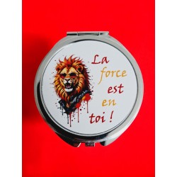 Lion : La force es en toi - Miroir de poche
