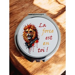 Lion : La force es en toi - Miroir de poche