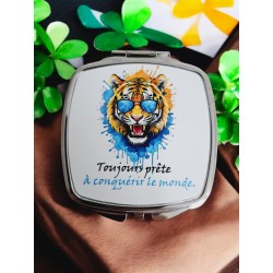 Tigre : Toujours prête à conquérir le monde - Miroir de poche
