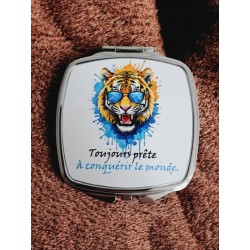 Tigre : Toujours prête à conquérir le monde - Miroir de poche
