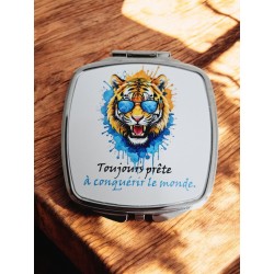 Tigre : Toujours prête à conquérir le monde - Miroir de poche