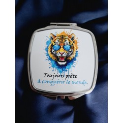 Tigre : Toujours prête à conquérir le monde - Miroir de poche