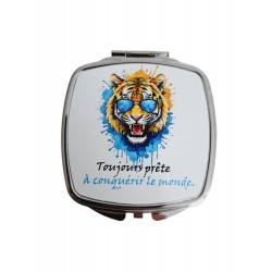 Tigre : Toujours prête à conquérir le monde - Miroir de poche