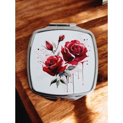 Roses rouges - Miroir de poche