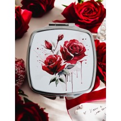 Roses rouges - Miroir de poche