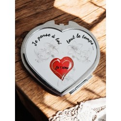 Je pense à toi - Miroir de poche