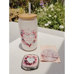 Coffret Fête des mères : Canette en verre, miroir et aimant