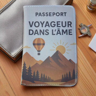 Protège passeport "Voyageur dans l'âme"