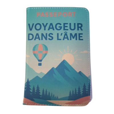 Protège passeport "Voyageur dans l'âme"