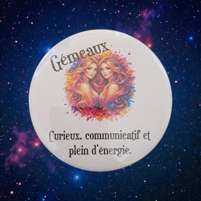 Gémeaux - Aimant Astro 7,5 cm
