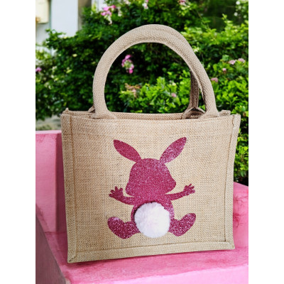 Sac Jute pour Pâques "Ma petite récolte"