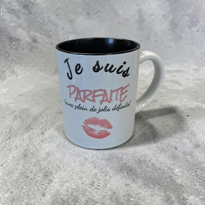 Pot à crayons "Je suis parfaite avec plein de jolis défauts"