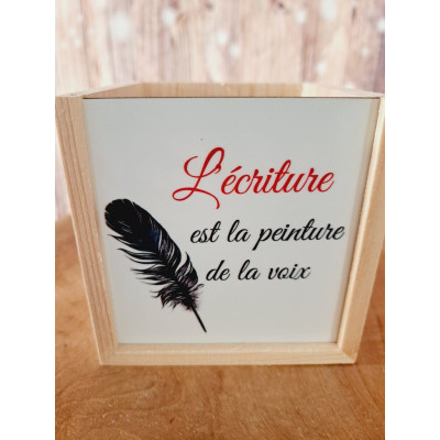 Pot à crayons "L'écriture est la peinture de la voix"