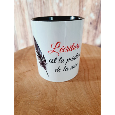 Pot à crayons "L'écriture est la peinture de la voix"