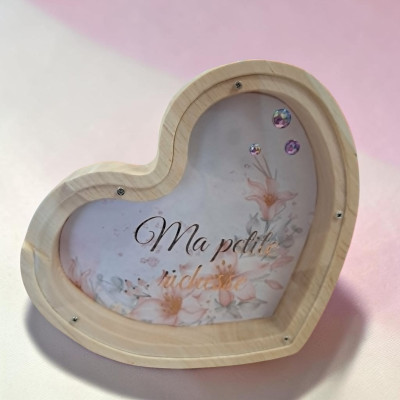 Tirelire en Bois Personnalisée – Modèle unique