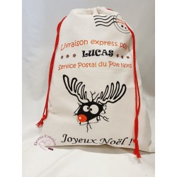 Sac / hotte de Noël - Personnalisé